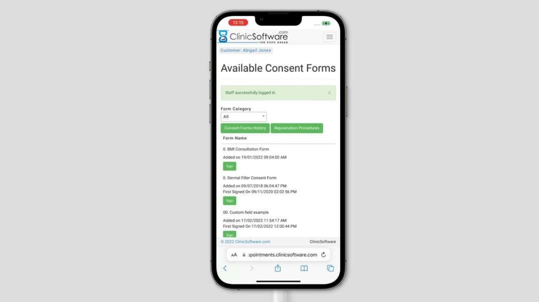 Consent Forms Mobile